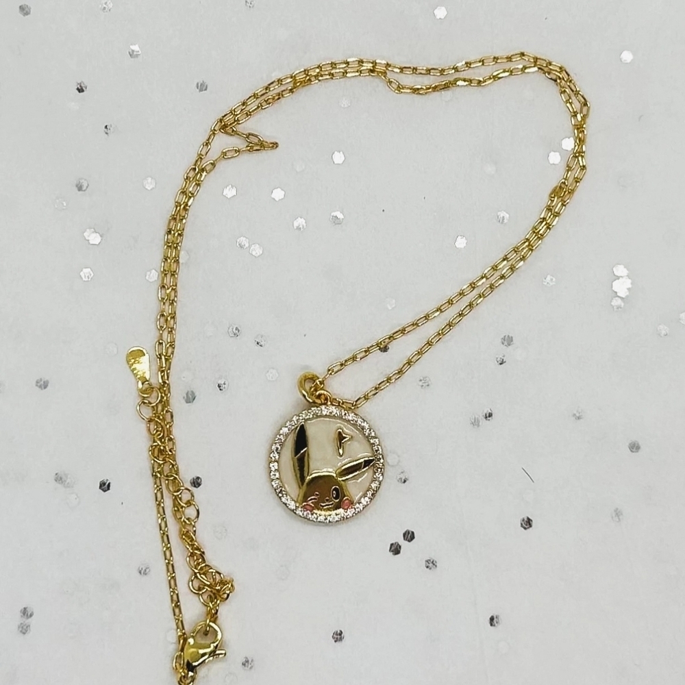Wink & Shine Pikachu-Inspired Necklace Shell + Zircon Magic! - Picture 4 of 6